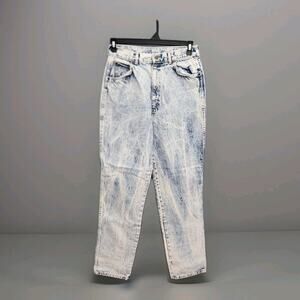 VTG Chic Acid Wash Jeans Sz 18 - 6 Tall High Rise Mom Tapered USA Retro 80s